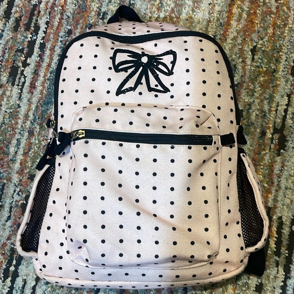 Pottery Barn Emily and Meritt dotty bow backpack - Picture 1 of 7